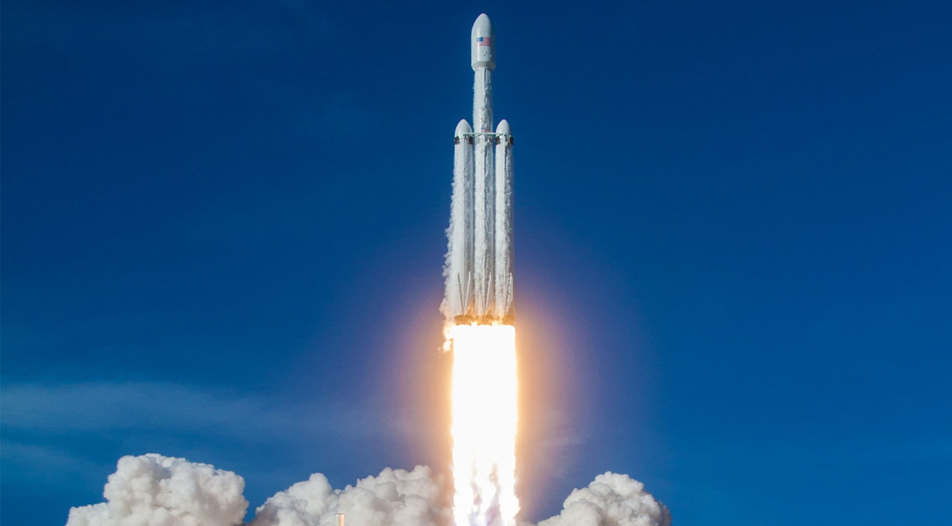Falcon heavy launching.
